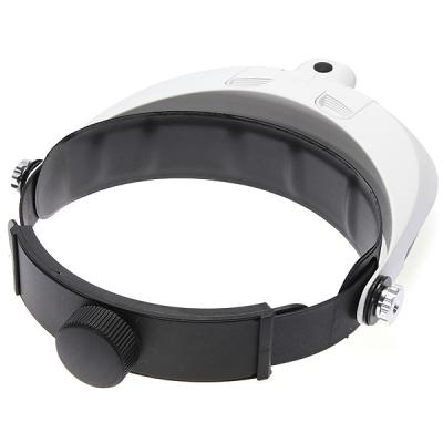 Head magnifier with LED light and 5 exchangeable lenses